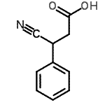 structure of CAS# 14387-18-9, 3-Cyano-3-Phenylpropanoic Acid;3-cyano-3-phenylpropanoic acid;3-CYANO-3-PHENYLPROPANOICACID