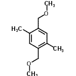 structure of CAS# 1444-74-2, 1,4-Bis(Methoxymethyl)-2,5-Dimethylbenzene;2,5-Bis-(Methoxymethyl)-Para-Xylene;MFCD00025902