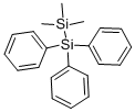 structure of CAS# 1450-18-6, 1,1,1-Trimethyl-2,2,2-Triphenyldisilane;Tri(Phenyl)-Trimethylsilyl-Silane;1,1,1-Trimethyl-2,2,2-Triphenyldisilane;Disilane, 1,1,1-Trimethyl-2,2,2-Triphenyl-