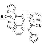 structure of CAS# 145214-59-1, (6,6'-Dimethoxy-2,2'-Biphenyldiyl)Bis(Di-2-Furylphosphine);