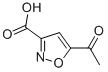 structure of CAS# 145441-17-4, 5-Acetyl-3-Isoxazolecarboxylic Acid;3-Isoxazolecarboxylic Acid, 5-Acetyl- (9CI);3-Isoxazolecarboxylic Acid, 5-Acetyl;5-Acetylisoxazole-3-Carboxylic Acid