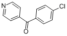 structure of CAS# 14548-48-2, 4-(4-Chlorobenzoyl)Pyridine;(4-Chlorophenyl)-(4-Pyridyl)Methanone;(4-Chlorophenyl)-Pyridin-4-Yl-Methanone;4-(4'-Chlorobenzoyl)Pyridine