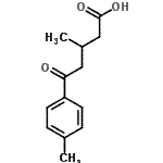 structure of CAS# 14618-94-1, 3-Methyl-5-(4-Methylphenyl)-5-Oxopentanoic Acid;3-Methyl-5-(4-methylphenyl)-5-oxovaleric acid;5-(4-Methylphenyl)-3-methyl-5-oxovaleric acid