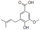 CAS#: 146367-85-3， 4-Hydroxy-3-Methoxy-5-(3-Methylbut-2-Enyl)Benzoic Acid