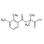structure of CAS# 146645-55-8, 4-(2,3-Dimethylphenyl)-2,2-Dimethyl-4-Oxobutanoic Acid;2,2-Dimethyl-4-(2,3-dimethylphenyl)-4-oxobutyric acid