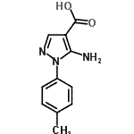 structure of CAS# 14678-93-4, 5-Amino-1-(4-Methylphenyl)-1H-Pyrazole-4-Carboxylic Acid;5-AMINO-1- -1H-PYRAZOLE-&;5-Amino-1-(4-methylphenyl)-1H-pyrazol-4-carbons??ure;5-Amino-1-(4-methylphenyl)-1H-pyrazol-4-carbonsäure