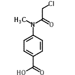 structure of CAS# 147149-44-8, 4-[(Chloroacetyl)(Methyl)Amino]Benzoic Acid;4-(2-chloro-N-methylacetylamino)benzoic acid;4'-Carboxy-N-methyl-2-chloroacetanilide;N-Methyl-4-(2-chloroacetamido)benzoic acid