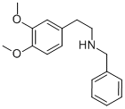 structure of CAS# 1472-54-4, Benzyl-[2-(3,4-Dimethoxy-Phenyl)-Ethyl]-Amine;Benzyl-Homoveratryl-Amine Hydrochloride;2-(3,4-Dimethoxyphenyl)-N-(Phenylmethyl)Ethanamine Hydrochloride;Benzeneethanamine, 3,4-Dimethoxy-N-(Phenylmethyl)-, Hydrochloride