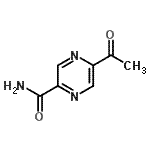 结构式 CAS# 147425-79-4, 5-乙酰基-2-吡嗪甲酰胺