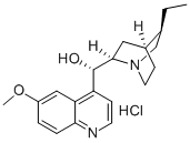 structure of CAS# 1476-98-8, (9S)-10,11-Dihydro-6'-Methoxy-Cinchonan-9-Ol Hydrochloride (1:1);(5-Ethylquinuclidin-2-Yl)-(6-Methoxy-4-Quinolyl)Methanol Hydrochloride;(5-Ethyl-2-Quinuclidinyl)-(6-Methoxy-4-Quinolyl)Methanol Hydrochloride;(8Alpha,9R)-10,11-Dihydro-6'-Methoxycinchonan-9-Ol Monohydrochloride