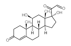 结构式 CAS# 14760-49-7, 21-去氢皮质醇