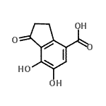 结构式 CAS# 148050-69-5, 6,7-二羟基-1-氧代-4-茚满羧酸