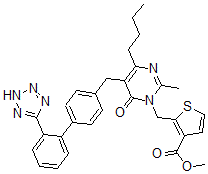CAS 登录号：148564-47-0， 2-[[4-丁基-2-甲基-6-氧代-5-[[4-[2-(2H-四唑-5-基)苯基]苯基]甲基]嘧啶-1-基]甲基]噻吩-3-羧酸甲酯