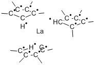 structure of CAS# 148607-23-2, Tris[(1,2,3,4,5-H)-1,2,3,4-Tetramethyl-2,4-Cyclopentadien-1-Yl]-Lanthanum