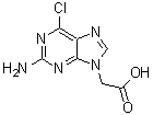 结构式 CAS# 149376-70-5, (2-氨基-6-氯-9H-嘌呤-9-基)乙酸