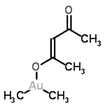 结构式 CAS# 14951-50-9, [(3E)-4-(羟基-kappao)-3-戊烯-2-酮](二甲基)金