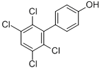 structure of CAS# 14962-32-4, 2',3',5',6'-Tetrachloro-[1,1'-Biphenyl]-4-Ol;2',3',5',6'-Tetrachloro[1,1'-Biphenyl]-4-Ol;Phenol, 4-Phenyl-2',3',5',6'-Tetrachloro-