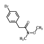 structure of CAS# 149652-50-6, 2-(4-Bromophenyl)-N-Methoxy-N-Methylacetamide;2-(4-BROMOPHENYL)-N-METHOXY-N-METHYLACETAMIDE