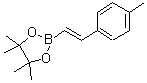 结构式 CAS# 149777-84-4, 4,4,5,5-四甲基-2-[(E)-2-(4-甲基苯基)乙烯基]-1,3,2-二氧硼戊环