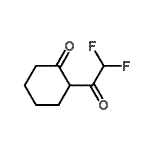 结构式 CAS# 149894-28-0, 2-(二氟乙酰基)环己酮