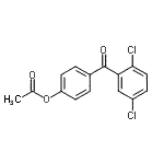 structure of CAS# 150347-05-0, 4-(2,5-Dichlorobenzoyl)Phenyl Acetate;4-Acetoxy-2',5'-dichlorobenzophenone