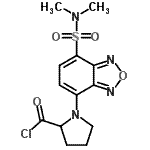 结构式 CAS# 150993-63-8, 1-[7-(二甲基氨基磺酰基)-2,1,3-苯并恶二唑-4-基]脯氨酰氯