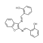 structure of CAS# 15108-19-7, 2,2'-{1-Benzofuran-2,3-Diylbis[Nitrilo(E)Methylylidene]}Diphenol;2-((E)-[(<wbr>2-([(E)-(<wbr>2-Hydroxy<wbr>phenyl)me<wbr>thylidene<wbr>]amino)-1<wbr>-benzofur<wbr>an-3-yl)i<wbr>mino]meth<wbr>yl)phenol<wbr> #;Hydrocyansalide;n,n'-bis(salicylidene)-2,3-diaminobenzofuran