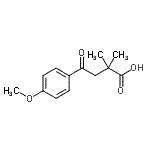structure of CAS# 15118-48-6, 4-(4-Methoxyphenyl)-2,2-Dimethyl-4-Oxobutanoic Acid;2,2-Dimethyl-4-(4-methoxyphenyl)-4-oxobutyric acid;MFCD01320131
