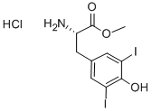 structure of CAS# 151266-48-7, 3,5-Diiodo-L-Tyrosine Methyl Ester Hydrochloride (1:1);L-TYROSINE, 3,5-DIIODO-, METHYL ESTER, HYDROCHLORIDE;Methyl 3,5-Diiodo-L-Tyrosinate Hydrochloride 98%;D-3,5-DIIODOTYROSINE METHYL ESTER HYDROCHLORIDE