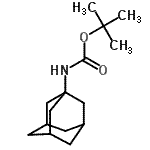 structure of CAS# 151476-40-3, 2-Methyl-2-Propanyl Adamantan-1-Ylcarbamate;N-t-Boc-1-adamantylamine;ZINC04747725