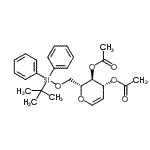 structure of CAS# 151797-32-9, 3,4-Di-O-Acetyl-1,5-Anhydro-2-Deoxy-6-O-[(2-Methyl-2-Propanyl)(Diphenyl)Silyl]-D-Arabino-Hex-1-Enitol;3,4-Di-O-acetyl-6-O-(tert-butyldiphenylsilyl)-D-glucal;3,4-di-O-acetyl-6-O-tert-butyldiphenylsilyl-D-glucal;472794_ALDRICH