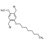 structure of CAS# 151835-56-2, 1,4-Bis(Bromomethyl)-2-Methoxy-5-(Octyloxy)Benzene;2,5-Bis(bromomethyl)-1-methoxy-4-octyloxybenzene;25-BIS -1-METHOXY-4-OCTYLO&;593338_ALDRICH