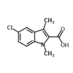 structure of CAS# 152088-13-6, 5-Chloro-1,3-Dimethyl-1H-Indole-2-Carboxylic Acid;5-Chloro-1,3-dimethyl-1H-indole-2-carboxylicacid;5-chloro-1,3-dimethylindole-2-carboxylic acid;5-Fluoro-1,3-dimethyl-1H-indole-2-carboxylic acid
