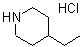structure of CAS# 152135-08-5, 4-Ethylpiperidine Hydrochloride (1:1);4-ethylpiperidine hydrochloride;4-Ethylpiperidine x HCl;MFCD01872520