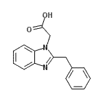 structure of CAS# 152342-26-2, (2-Benzyl-1H-Benzimidazol-1-Yl)Acetic Acid;(2-benzyl-1H-3,1-benzimidazol-3-ium-1-yl)acetate;(2-benzyl-1H-benzimidazol-1-yl)acetic acid;(2-Benzyl-1H-benzimidazol-1-yl)acetic acid #