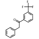 structure of CAS# 1533-04-6, 2-Phenyl-1-[3-(Trifluoromethyl)Phenyl]Ethanone;2-Phenyl-3'-trifluoromethylacetophenone;MFCD02260677