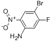 structure of CAS# 153505-36-3, 4-Bromo-5-Fluoro-2-Nitro-Benzenamine;2-Amino-5-Bromo-4-Fluoronitrobenzene;4-Bromo-5-Fluoro-2-Nitroaniline 97%;4-Bromo-5-Fluoro-2-Nitroaniline