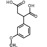 structure of CAS# 15378-02-6, 2-(3-Methoxyphenyl)Succinic Acid;2-(3-Methoxyphenyl)succinic acid;2-(3-Methoxyphenyl)succinic acid #;Butan-1,4-diacid, 2-[3-methoxyphenyl]-