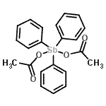 structure of CAS# 1538-62-1, Diacetoxy(Triphenyl)Stiborane;(acetyloxy)triphenyl-;bis(acetato-O-)triphenylantimony;Triphenylantimony Diacetate