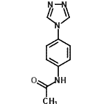 structure of CAS# 154594-15-7, N-[4-(4H-1,2,4-Triazol-4-Yl)Phenyl]Acetamide;4'-(1,2,4-Triazol-4-yl)acetanilide;4-(1,2,4-TRIAZOL-4-YL)ACETANILIDE;4-(4-Acetamidophenyl)-1,2,4-triazole