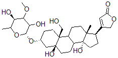 CAS#: 15465-83-5， 3beta-[(3-O-Methyl-6-Deoxy-beta-D-Glucopyranosyl)Oxy]-5,14,19-Trihydroxy-5beta-Card-20(22)-Enolide