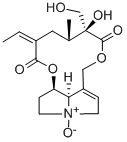 structure of CAS# 15503-86-3, Isatidine;Isatidine;Retrorsine N-Oxide;(3Z,5R,6S,14Ar,14Br)-3-Ethylidene-6-Hydroxy-6-(Hydroxymethyl)-5-Methyl-3,4,5,6,9,11,13,14,14A,14B-Decahydro[1,6]Dioxacyclododecino[2,3,4-Gh]Pyrrolizine-2,7-Dione 12-Oxide