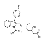 CAS 登录号：155229-76-8， (3S,5R,6E)-7-[3-(4-氟苯基)-1-异丙基-1H-吲哚-2-基]-3,5-二羟基-6-庚烯酸