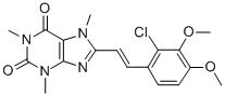CAS#: 155271-45-7， 8-[(E)-2-(2-Chloro-3,4-Dimethoxyphenyl)Ethenyl]-1,3,7-Trimethylpurine-2,6-Dione