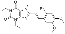 CAS#: 155271-53-7， 8-[(E)-2-(2-Bromo-4,5-Dimethoxyphenyl)Ethenyl]-1,3-Diethyl-7-Methylpurine-2,6-Dione