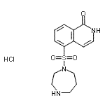 structure of CAS# 155558-32-0, 5-(1,4-Diazepan-1-Ylsulfonyl)-1-Isoquinolinol Hydrochloride (1:1);