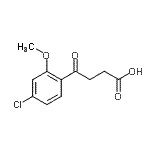 结构式 CAS# 15572-02-8, 4-(4-氯-2-甲氧基苯基)-4-氧代丁酸