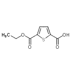 structure of CAS# 156910-49-5, 5-(Ethoxycarbonyl)-2-Thiophenecarboxylic Acid;2,5-Thiophenedicarboxylic acid monoethyl ester;2,5-thiophenedicarboxylic acid, monoethyl ester;2,5-THIOPHENEDICARBOXYLICACIDMONOETHYLESTER