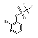 structure of CAS# 157373-97-2, 2-Bromo-3-Pyridinyl Trifluoromethanesulfonate;2-Bromo-3-pyridyl trifluoromethanesulfonate;2-BROMO-3-PYRIDYLTRIFLUOROMETHANESULFO&