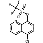structure of CAS# 157437-38-2, 5-Chloro-8-Quinolinyl Trifluoromethanesulfonate;5-chloro-8-(trifluoromethanesulfonyloxy)quinoline;5-Chloro-8-quinolinetriflate;5-CHLORO-8-QUINOLINETRIFLUOROMETHANESUL